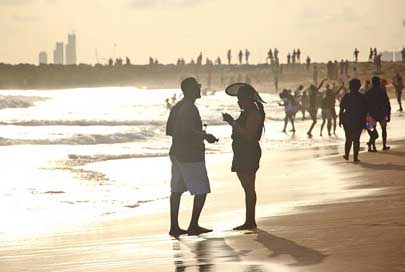 Beach Sea Sunset Love Picture