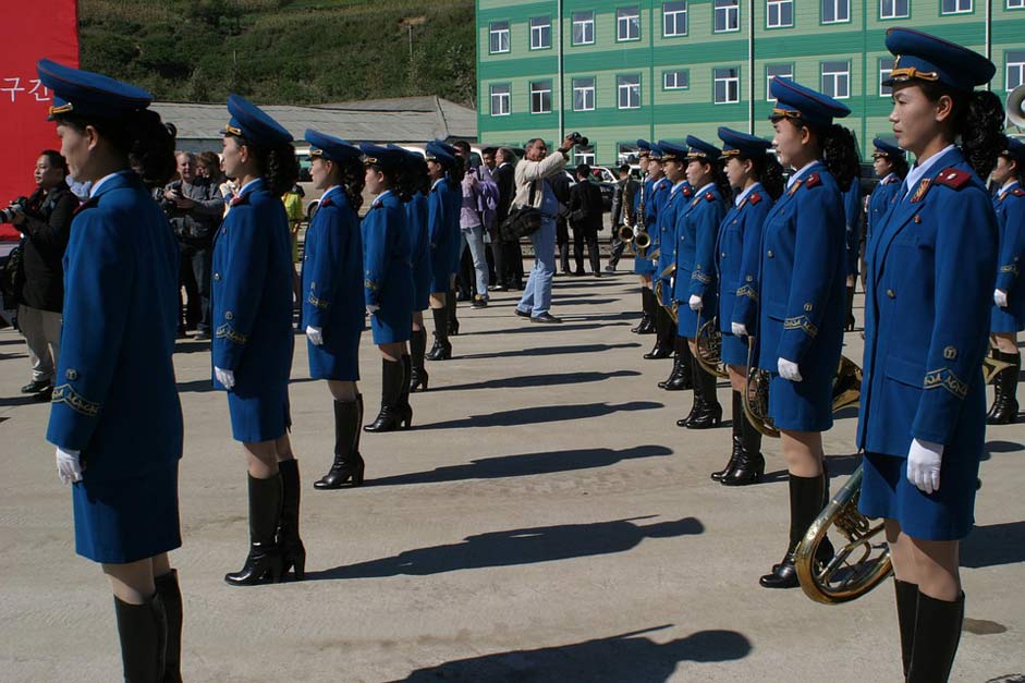 Music North-Korea Women Parade