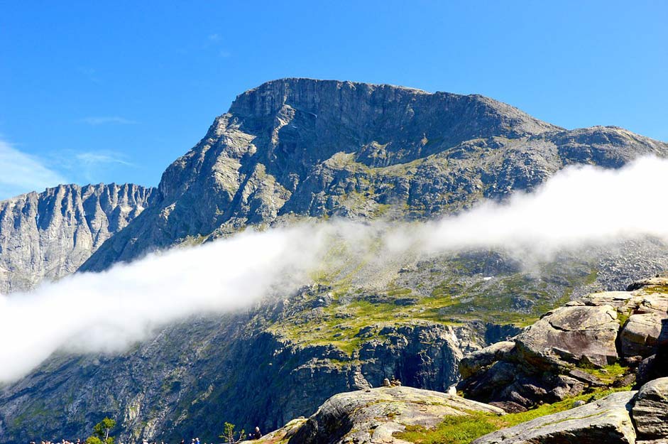 Clouds Rock Mountains Landscape