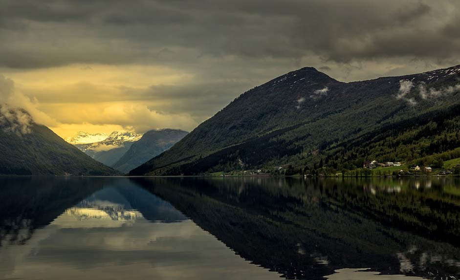 Clouds Landscape Mountains Norway