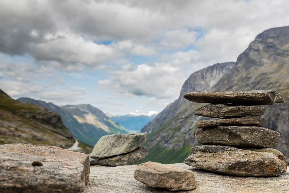 Natural Mountains Norway Stone