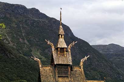 Church Mountains Stave-Church Norway Picture