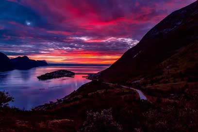 Norway Beautiful Dusk Sunset Picture