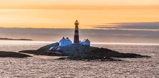 Norway-Island Lighthouse Sunset Rocky Picture
