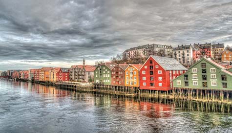 Trondheim Architecture Norway Row-Houses Picture