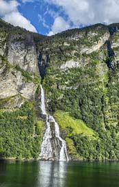 Waterfall Landscape Norway Fjords Picture