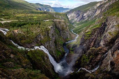 Waterfall Nature Hardanger Norway Picture