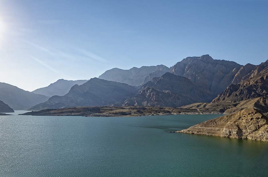Landscape Reservoir Wadi-Dayqa-Dam Oman