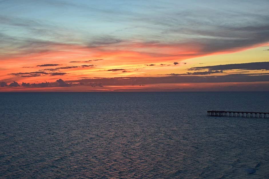 Nature Landscape Seascape Sunset-Over-The-Pier