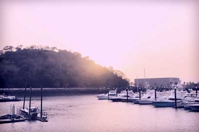 Panama Marina Boats Sunset Picture