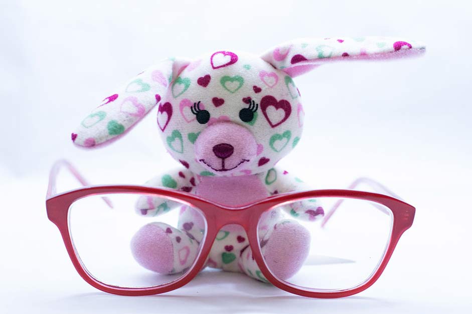 Cute Hearts Teddy Eyeglasses