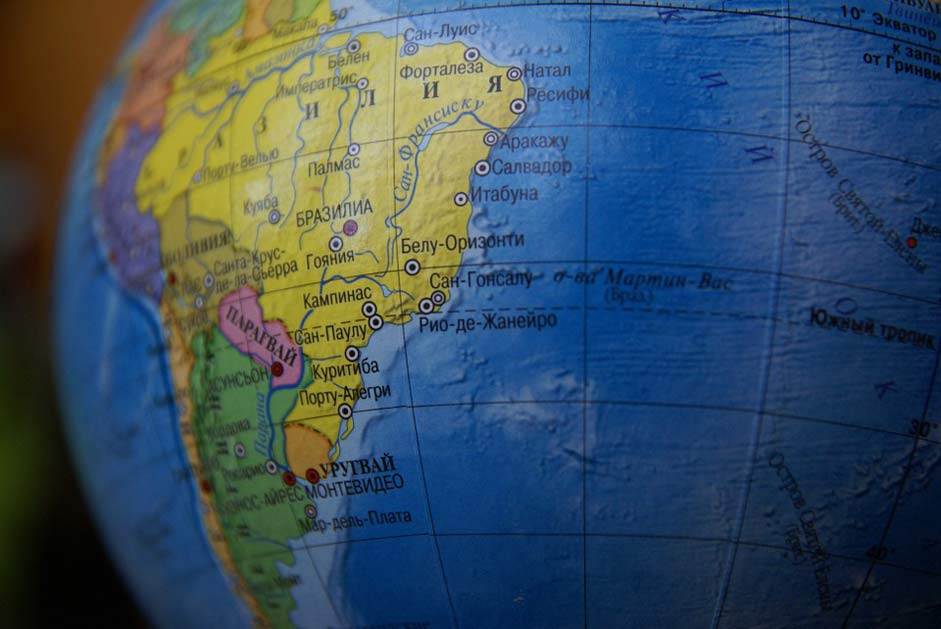 Ocean South-America Land Globe