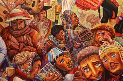 Peru Drawing Painting Cusco Picture
