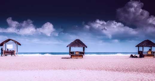 Philippines Huts Clouds Sky Picture