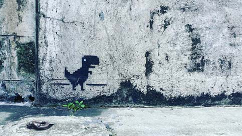 Street-Art  Philippines Google-Dinosaur-Game Picture