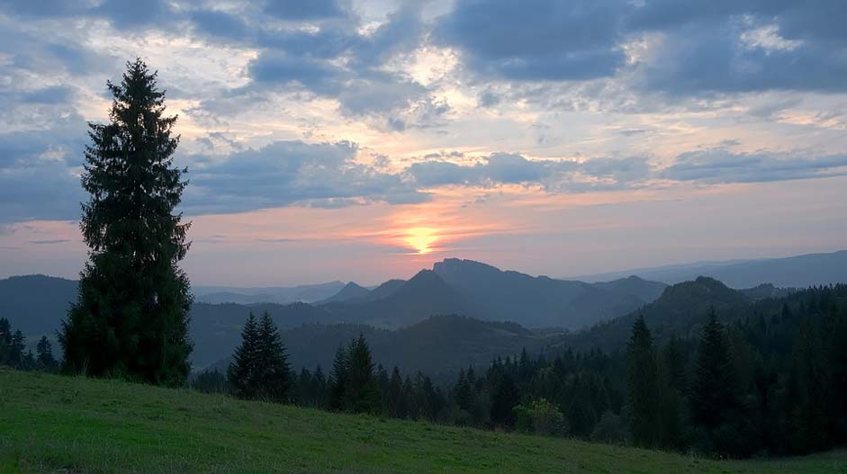 Mountains West View Landscape