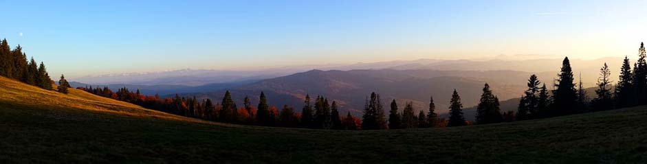 Sunset View Panorama Mountains