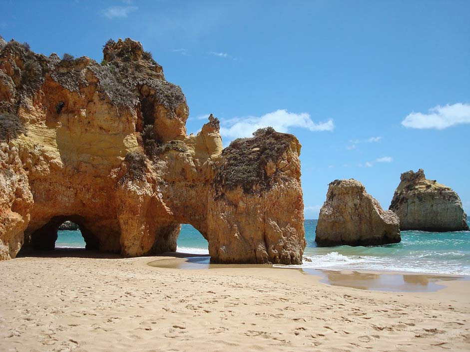Rocks Sea Algarve Portugal
