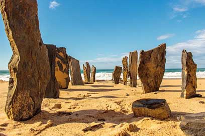 Portugal Algarve Stone Beach Picture