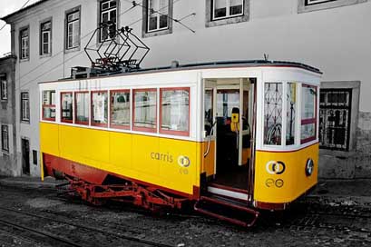 Lisbon Portugal Nostalgic Train Picture