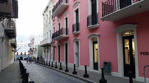 Cobblestone Puerto-Rico Street Architecture Picture