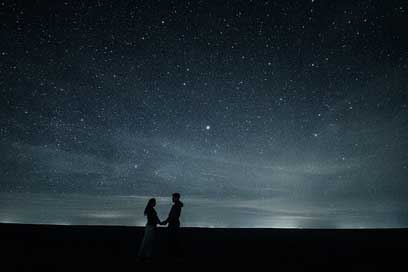 Couple Long-Exposure Stars Love Picture