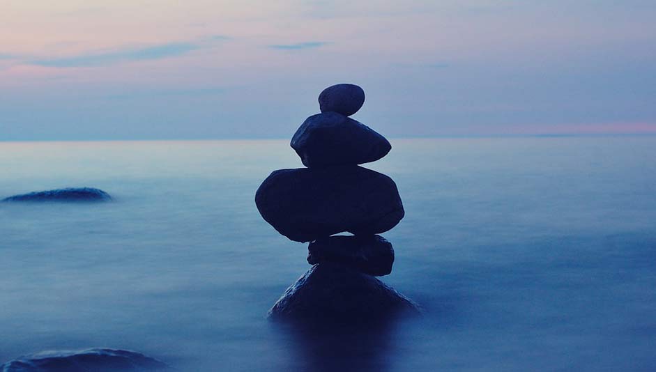 Evening Ladoga Stones Balance