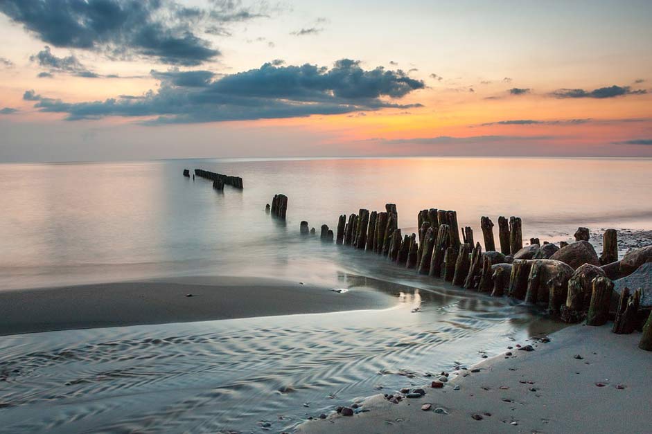 Sunset Sea Baltic Baltika