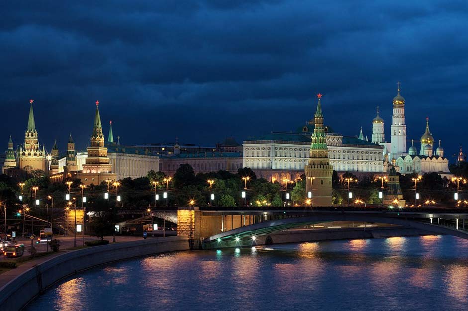 Kremlin Russia Night Moscow