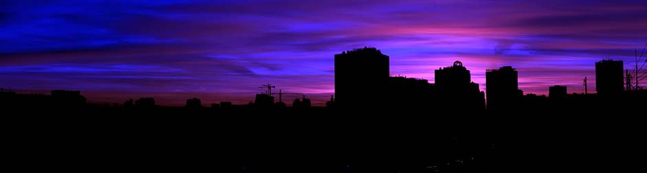 Summer Clouds Sunset Panorama