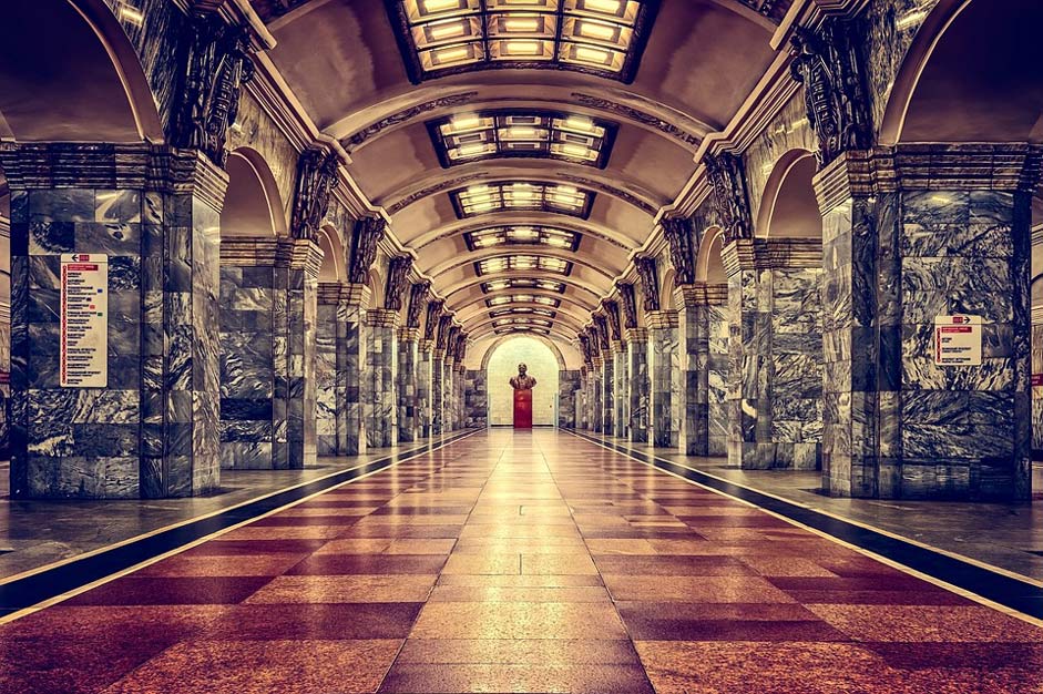 Russia St-Petersburg Metro Railway-Station