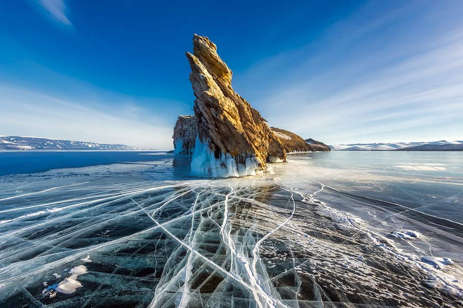 Rock Water Lake Russia