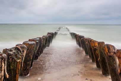 Baltika Breakwater Sea Russia Picture