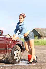 Girl Village Pin-Up Car Picture