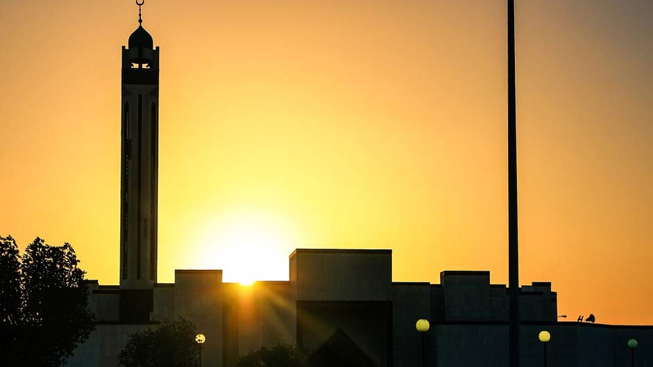 Pillar Mosque Saudi-Arabia Sunset