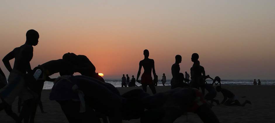 Beach Crepuscule Fight Senegal