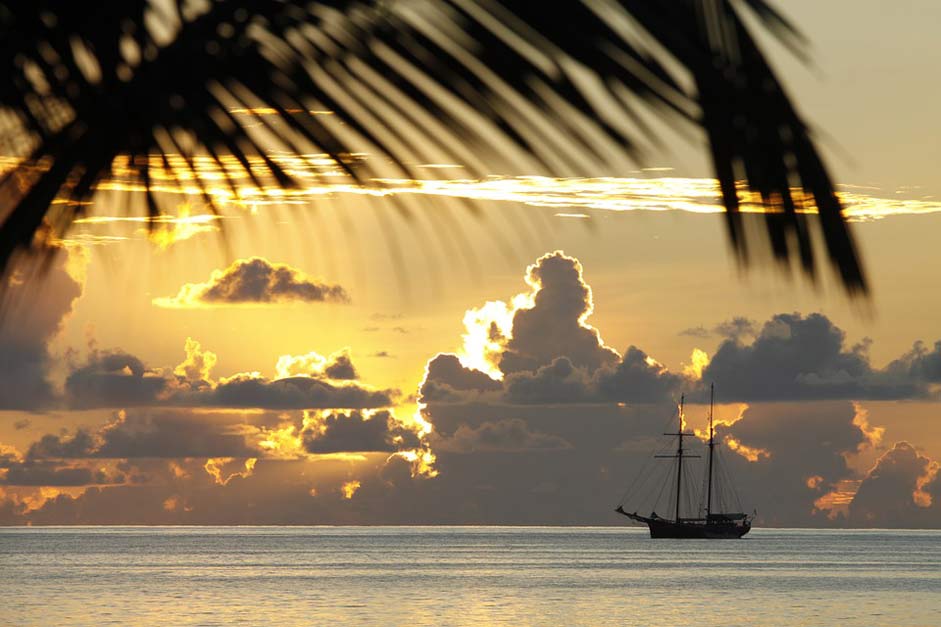 Sunset Sailing-Ship Ship Ocean