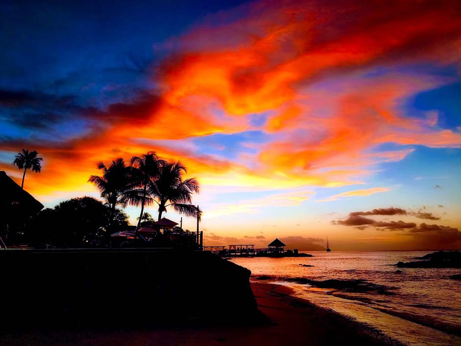 Dusk Sunset Island Seychelles