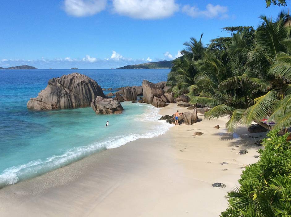 Tropical Beach La-Digue Seychelles