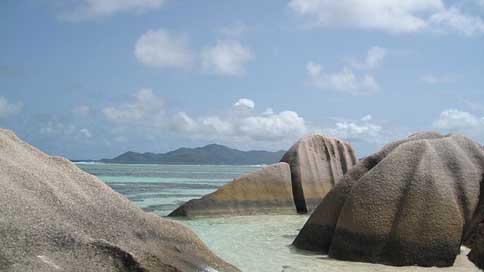 Seychelles Sand Island Granite-Rock Picture