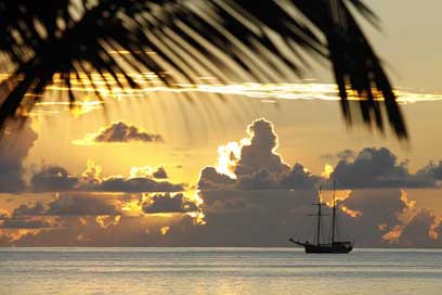Ocean Sunset Sailing-Ship Ship Picture