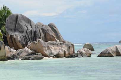 Seychelles Beach Stones Sand Picture