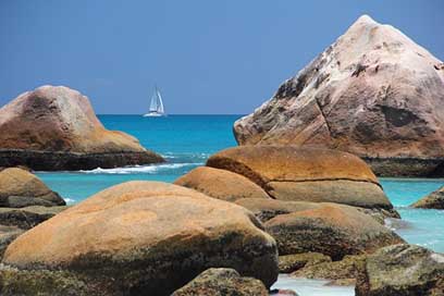 Sea Water Seychelles Boat Picture