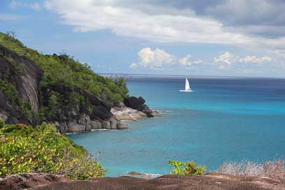 Sea Water Seychelles Boat Picture