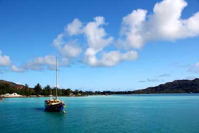 Sea Water Seychelles Boat Picture