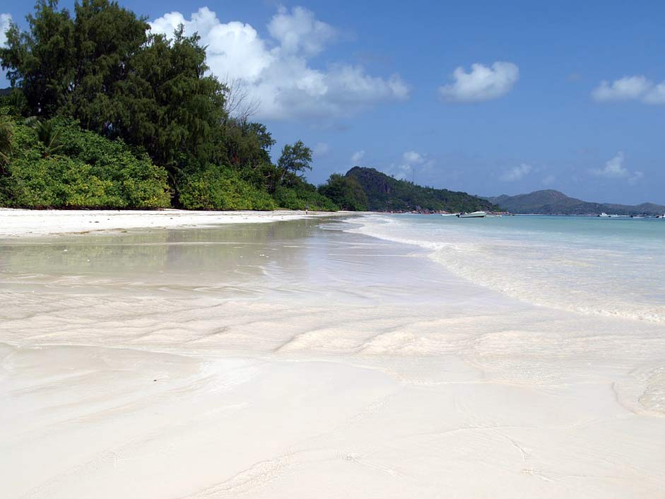 Beach Praslin Seychelles White-Sand