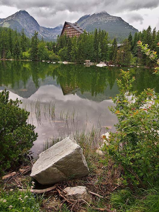 Slovakia High-Tatras Reflection-Water Mountain-Lake