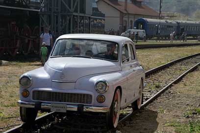 Car Retro Slovakia Railway Picture