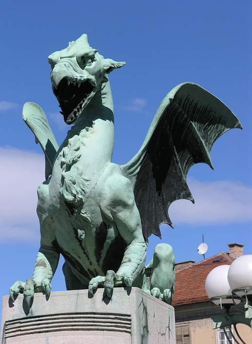 Bronze Sculpture Bridge Dragon