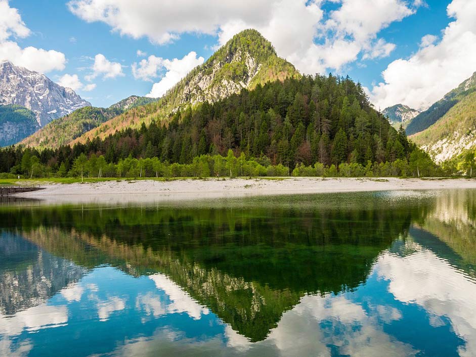 Mountains Mirroring Slovenia Jasna-Lake